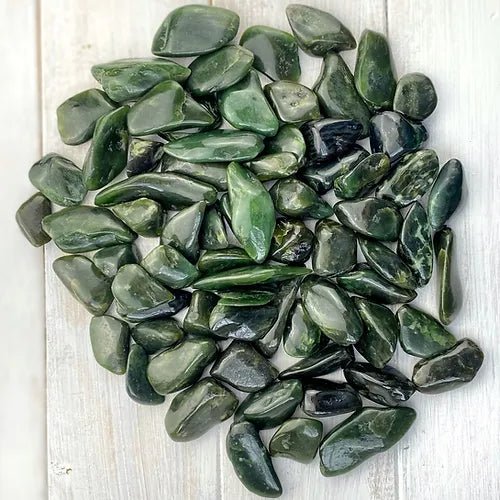Nephrite Jade Tumblestone for Healing & Soothing - Tumblestones - Keshet Crystals in Petersfield
