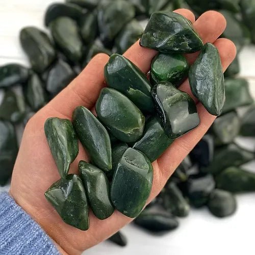 Nephrite Jade Tumblestone for Healing & Soothing - Tumblestones - Keshet Crystals in Petersfield