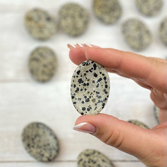 Dalmatian Jasper Worry Stone for Devotion & Good Sleep - Worry Stones - Keshet Crystals in Petersfield