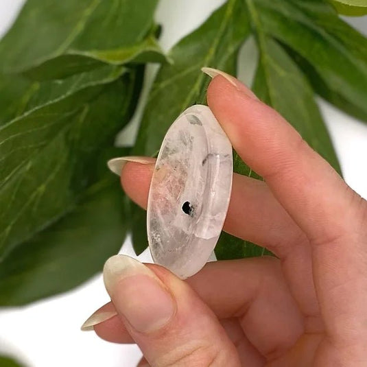 Tourmalinated Quartz Worry Stone for Balance & Restoration - Worry Stones - Keshet Crystals in Petersfield